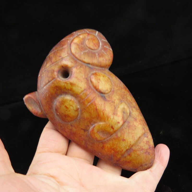 Chinese old jade,Hongshan culture,collectibles,rare facebook,statue G(905) Chinese old jade,Hongshan culture,collectibles,rare facebook,statue G(905)