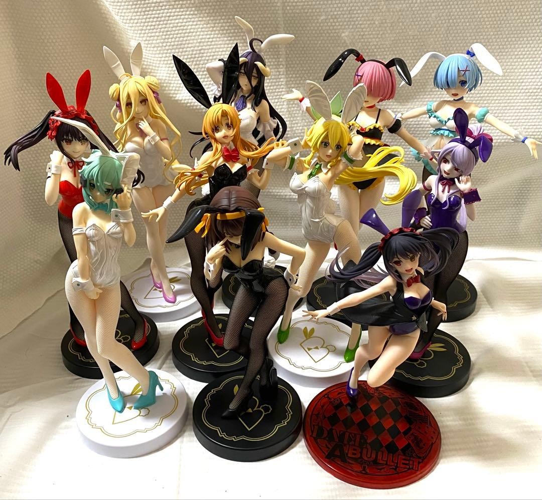 Overlord Re Zero Date A Live Bunny Girl Figure Lot 11 Pieces FuRyu Collectible Overlord Re Zero Date A Live Bunny Girl Figure Lot 11 Pieces FuRyu Collectible