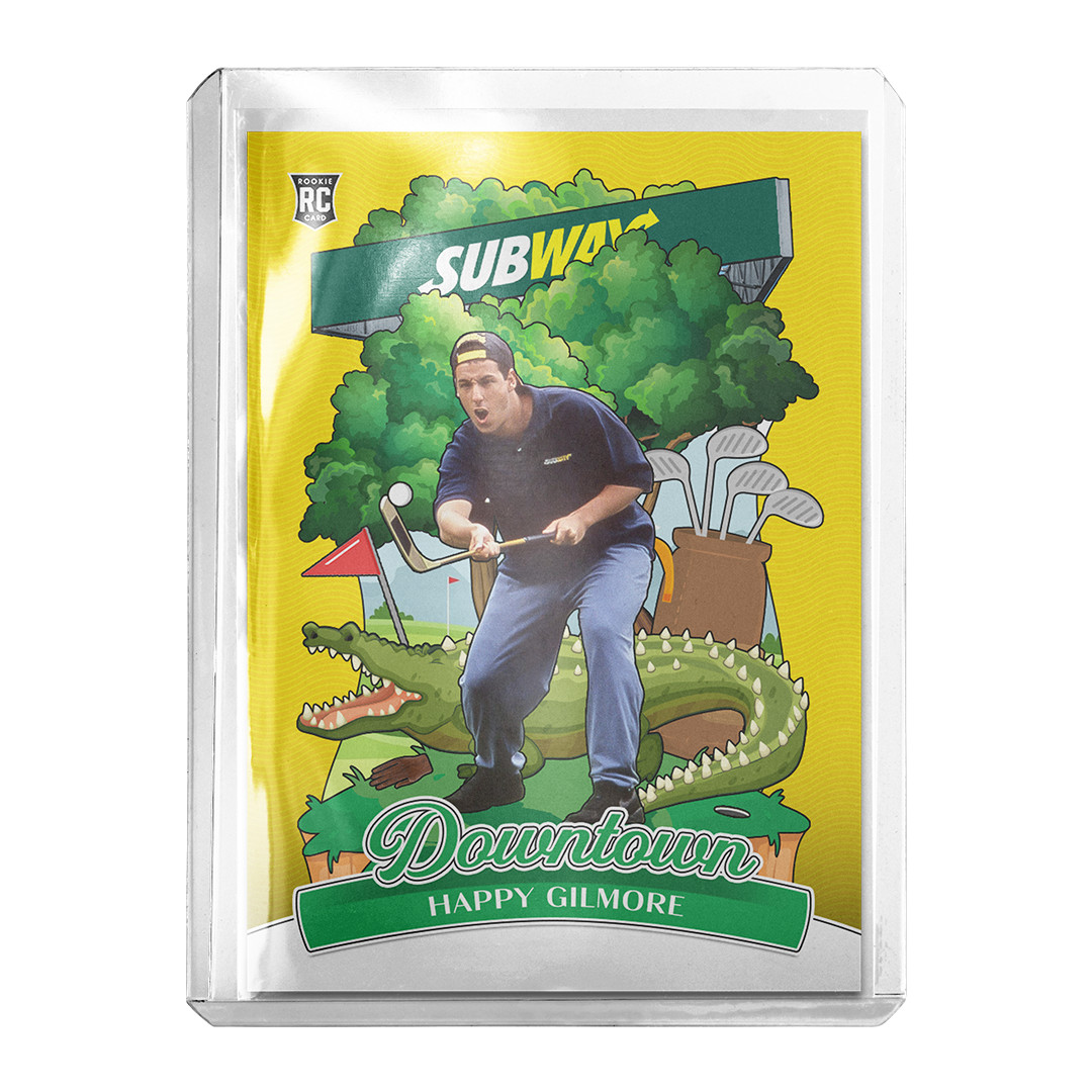 Custom Happy Gilmore Adam Sandler Novelty Non Holo Yellow Golf Downtown Card Custom Happy Gilmore Adam Sandler Novelty Non Holo Yellow Golf Downtown Card