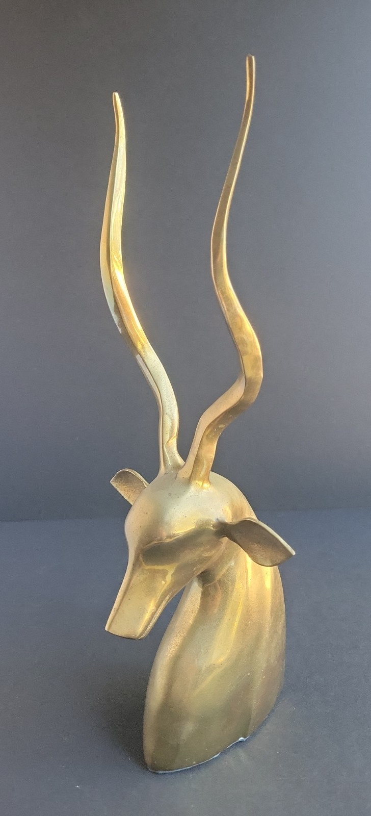 Vintage Pier 1 Brass Antelope Gazelle Sculpture 12.75" Tall & Made in Korea MCM