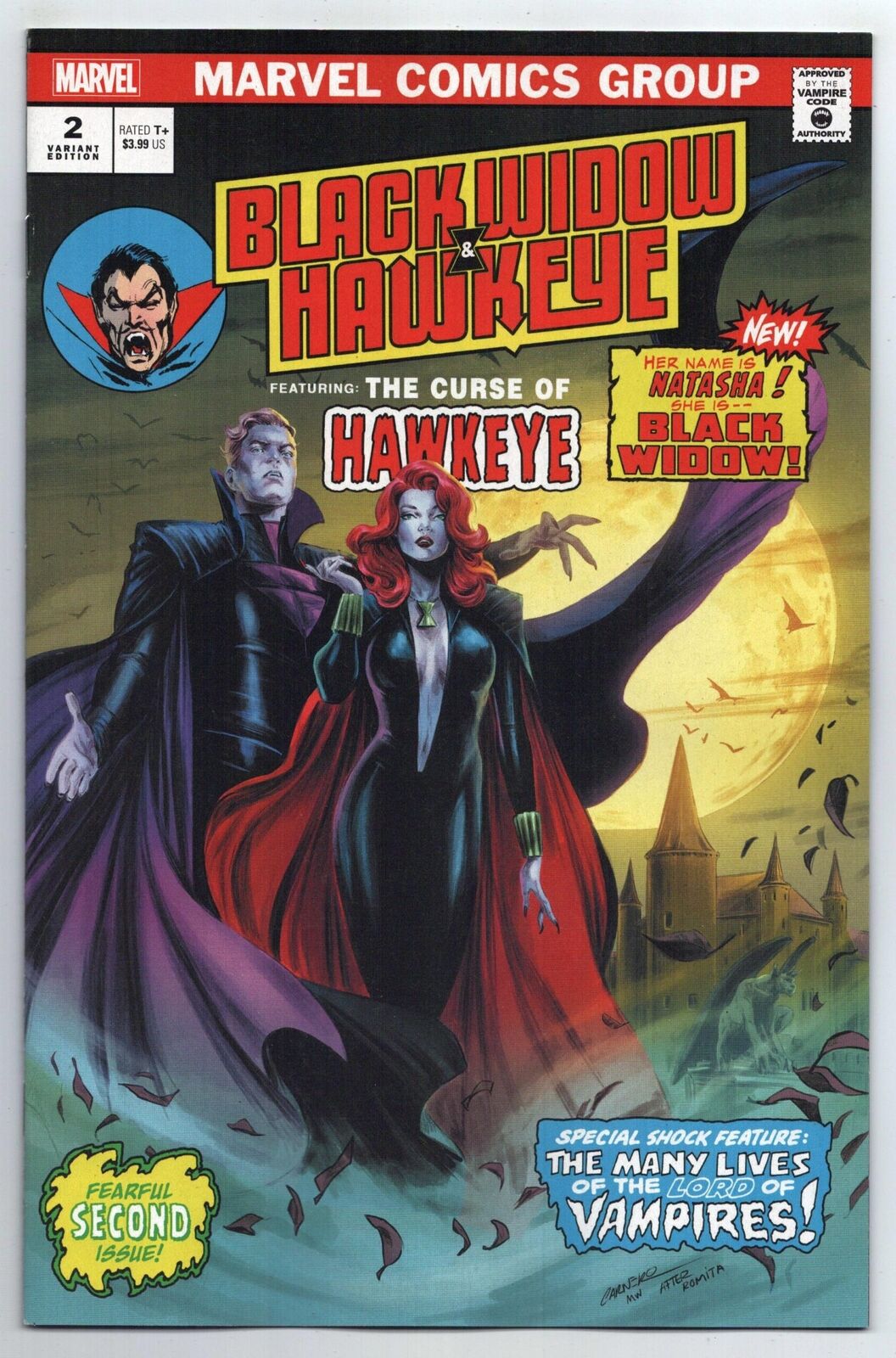 Black Widow & Hawkeye #2 Carnero Vampire Variant (Marvel, 2024) NM