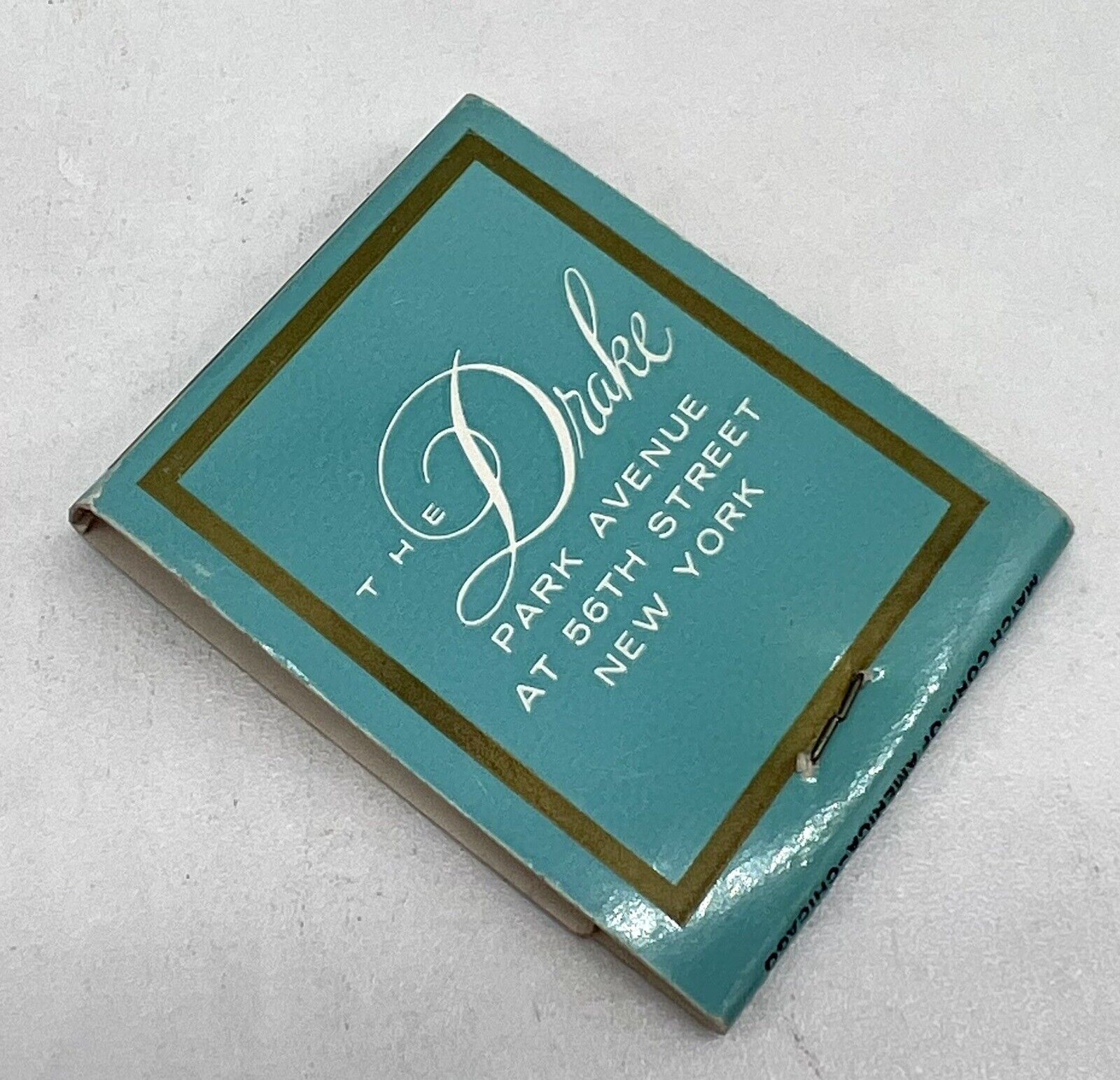 The Drake Hotel, Park Avenue New York  -Vintage Matchbook w/ Matches Ships Fast