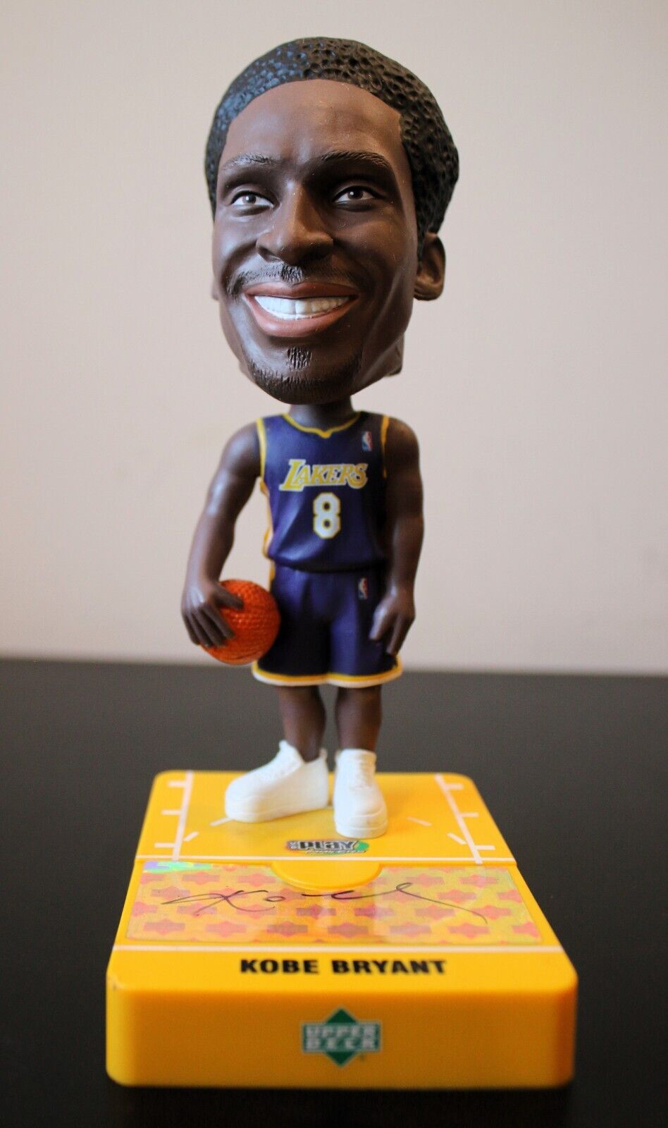 Kobe Bryant (Lakers) ~ 2001-02 Signed UD Play Makers Bobblehead Auto ~ UDA