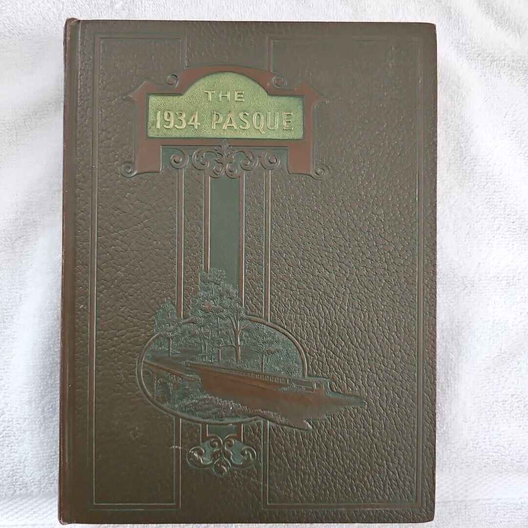 1934 The Pasque Yearbook Aberdeen South Dakota Autographes 