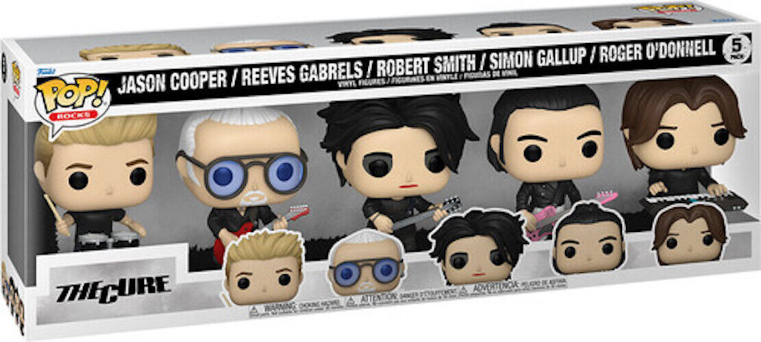 Funko Pop Rocks: The Cure - 5 Pack Box Set Robert Smith Simon Gallup O'Donnell