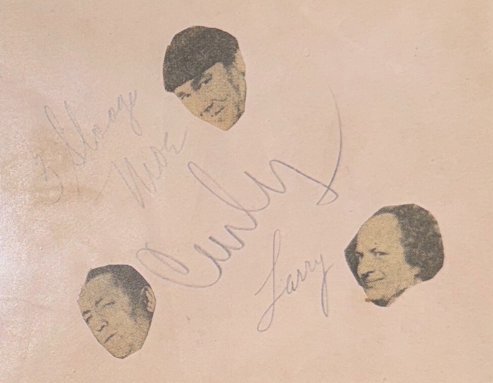 The Three Stooges x3~ Signed Autographed 1930s Album Page Curly Howard ~ JSA LOA