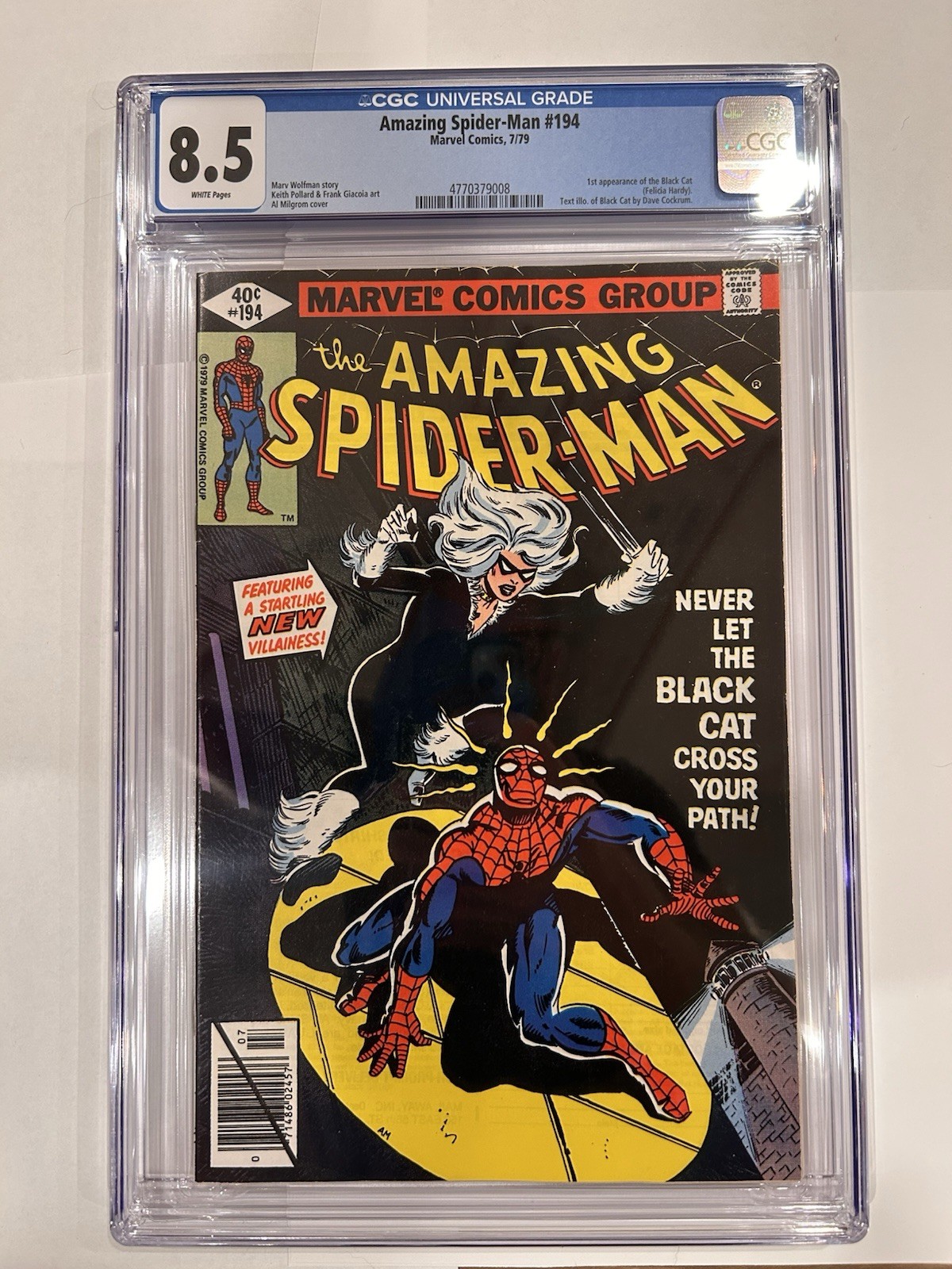 The Amazing Spider-Man #194 (Marvel Comics July 1979) CGC 8.5 White Pages The Amazing Spider-Man #194 (Marvel Comics July 1979) CGC 8.5 White Pages