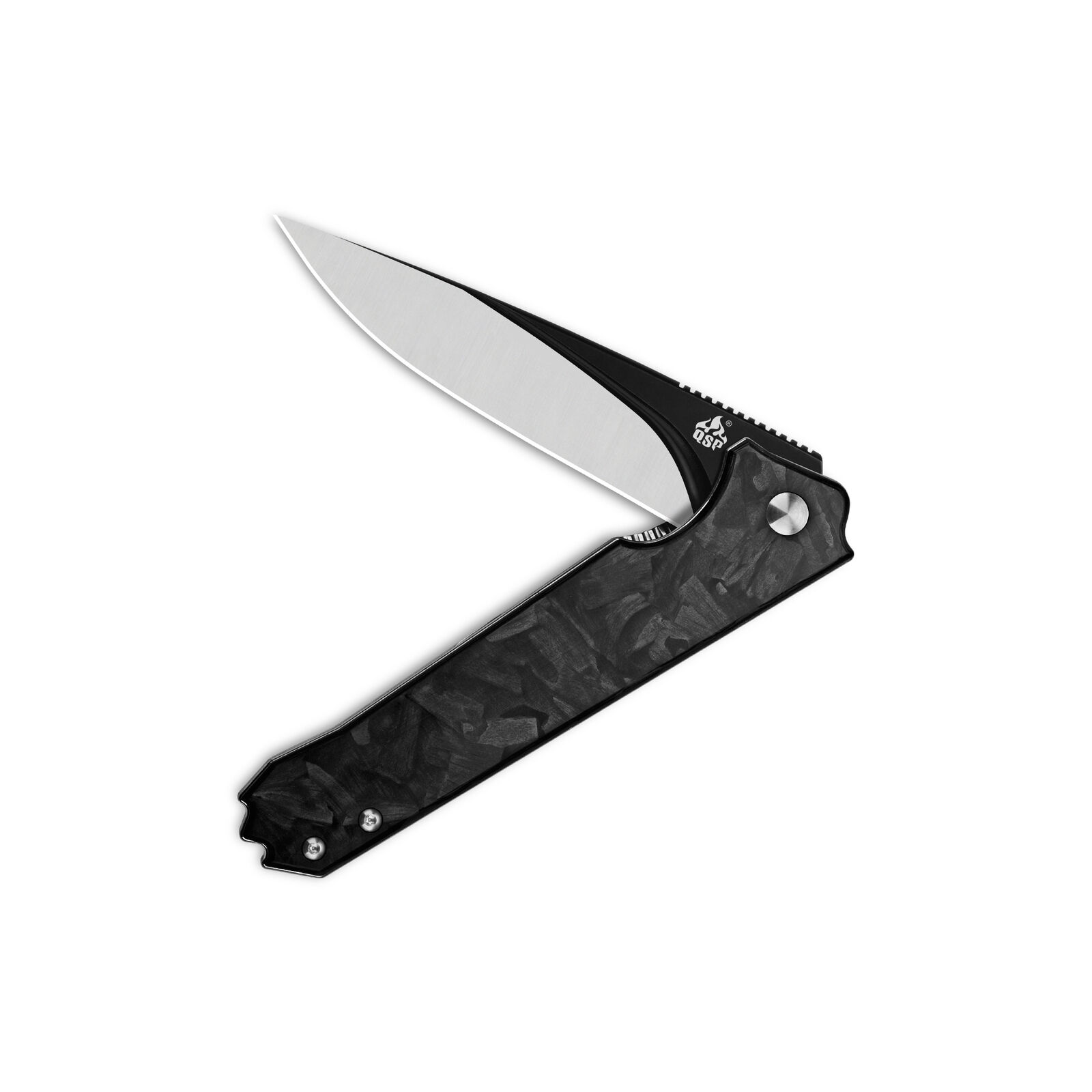 QSP Knives Mamba Liner Lock 111-A2 Knife VG10 Stainless & Shredded Carbon Fiber