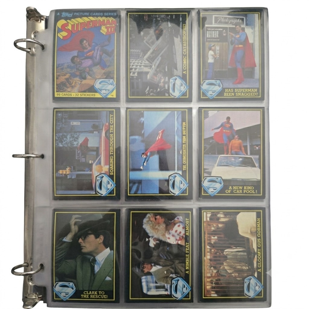 1983 Topps Superman III Complete 99 Card Set Near Mint Christopher Reeve DC 1983 Topps Superman III Complete 99 Card Set Near Mint Christopher Reeve DC