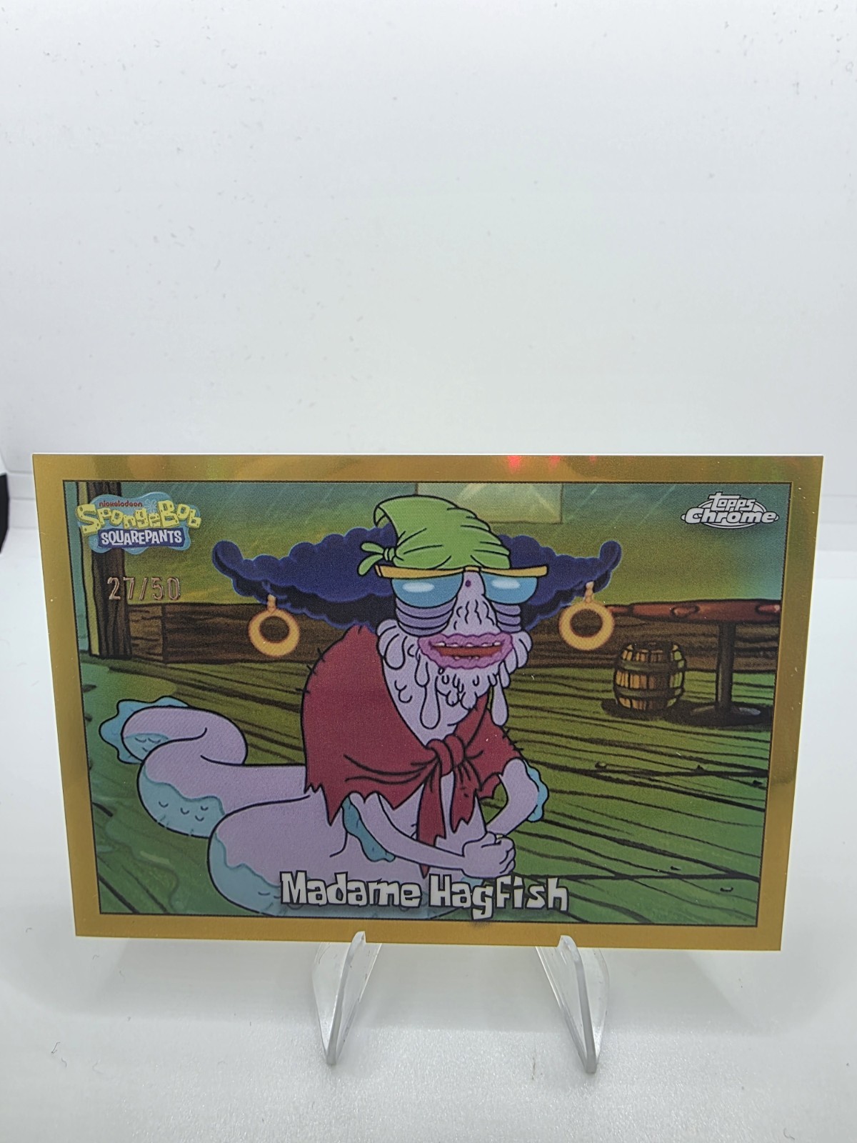 Topps 2025 Topps Chrome SpongeBob SquarePants #104 Madame Hagfish Gold 27/50 Topps 2025 Topps Chrome SpongeBob SquarePants #104 Madame Hagfish Gold 27/50