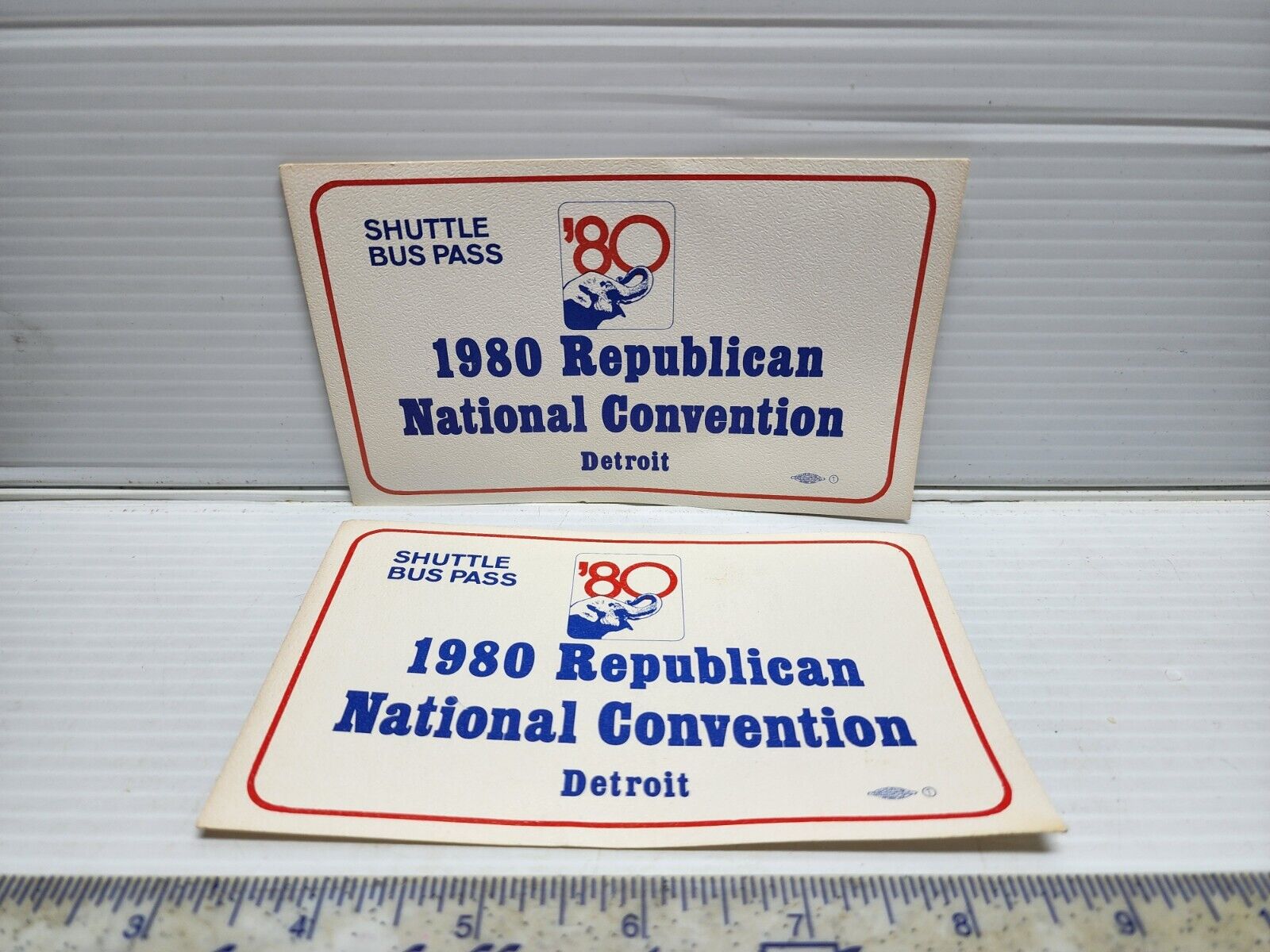 1980 Republican National Convention Bus Passes 2 Available Great Shape 