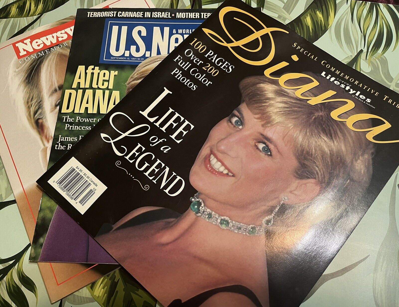 3-1997 Princess Di-Life & Tragic Death Tribute Magazines Newsweek, US News, +