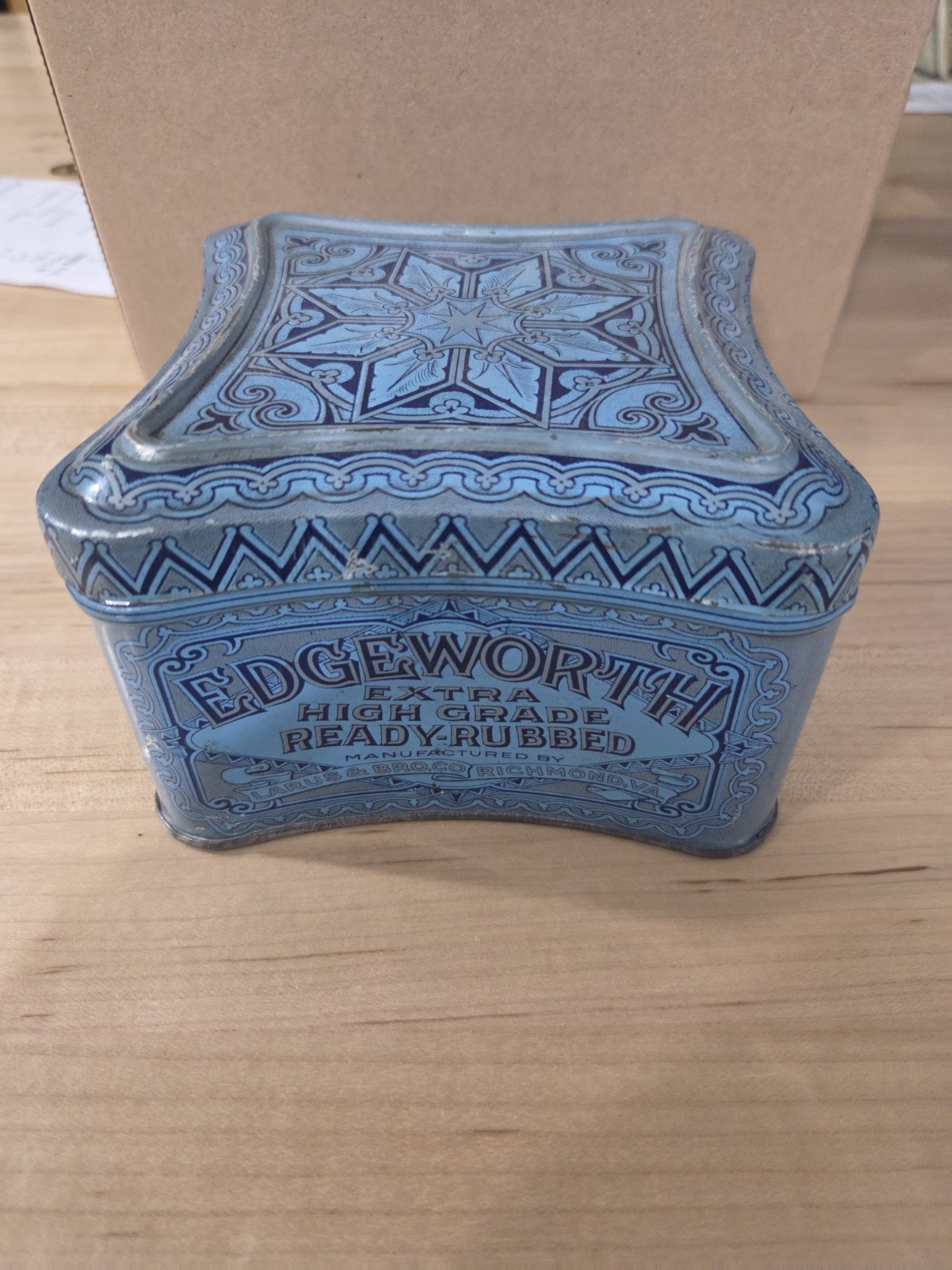 Vintage Edgeworth Canister Tobacco Tin Can