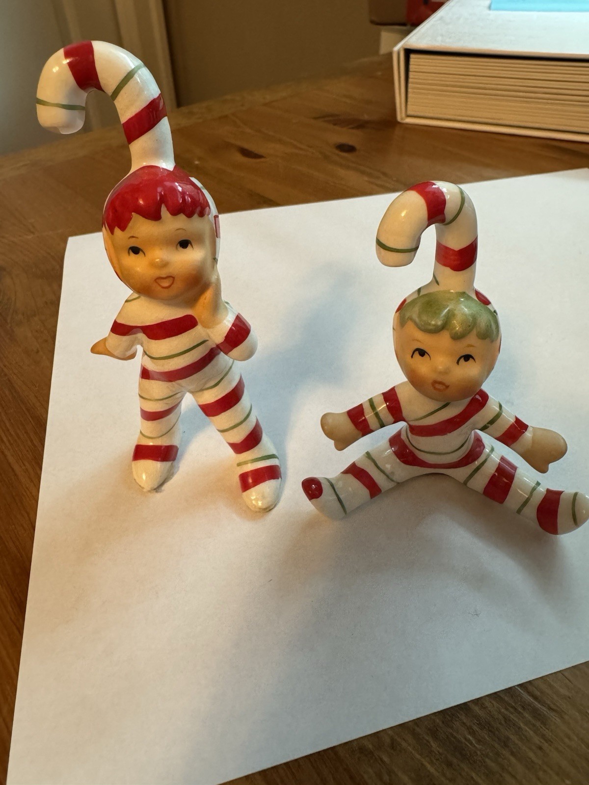 Vintage Lefton Ceramic Christmas Candy Cane Kids Vintage Lefton Ceramic Christmas Candy Cane Kids