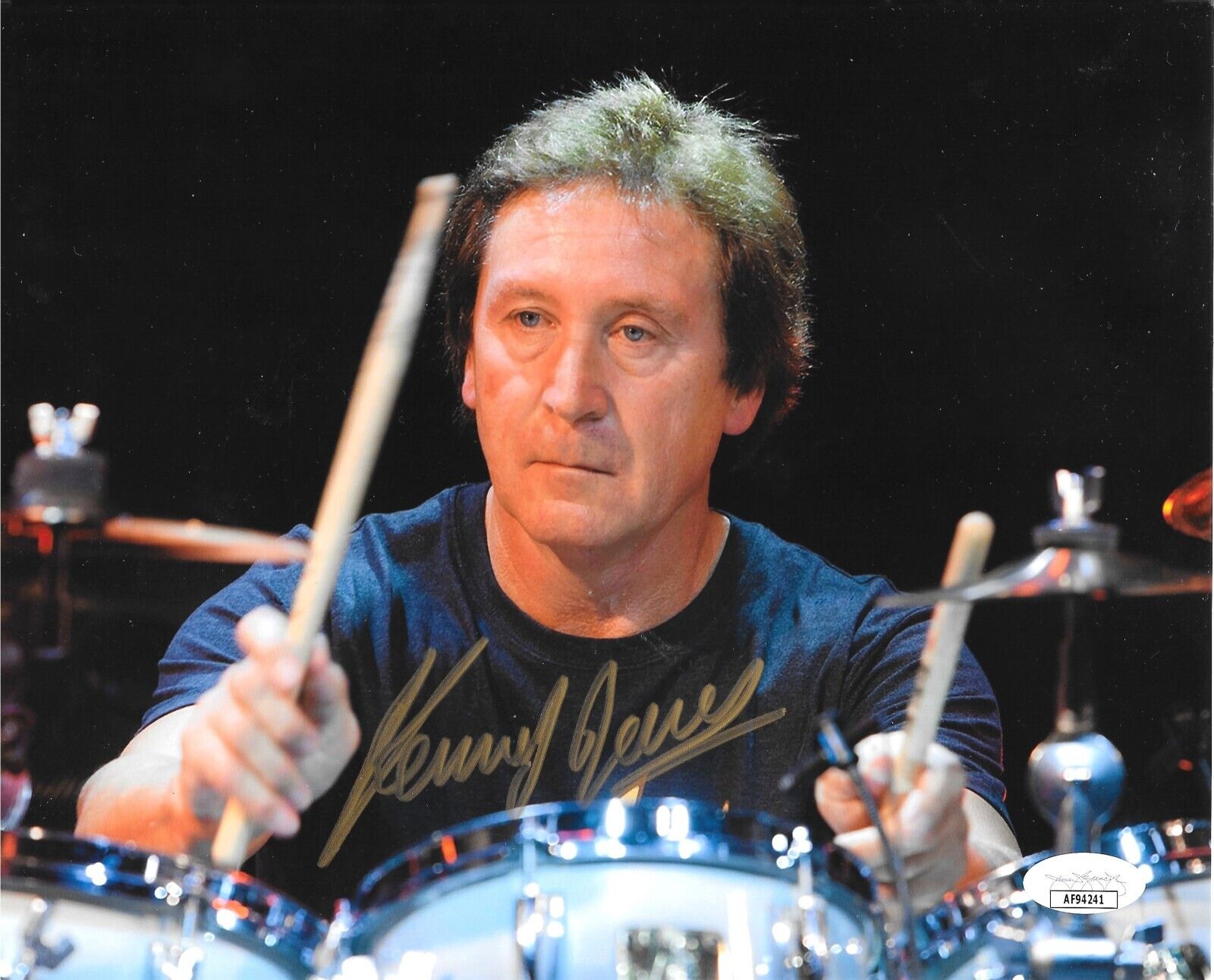 Kenny Jones Autograph 'The Who' Drummer 8x10 Signed Photo JSA COA