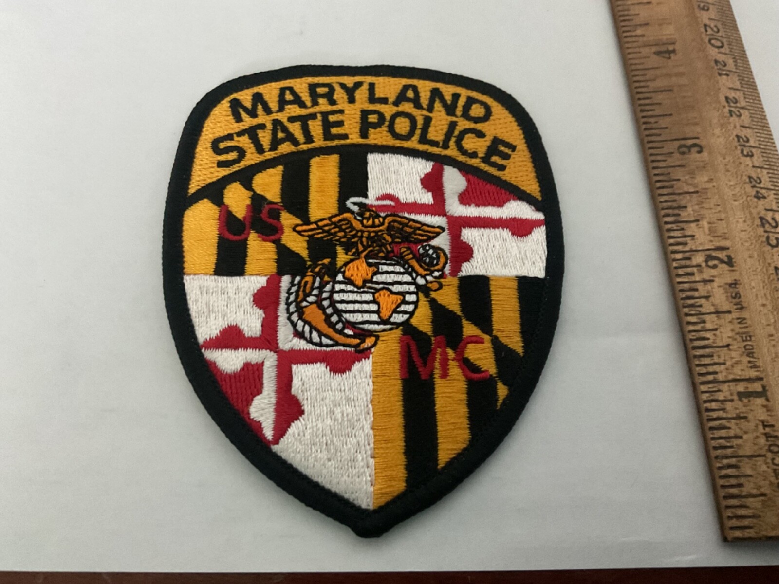 Maryland State Police USMC collectable patch new full size Maryland State Police USMC collectable patch new full size