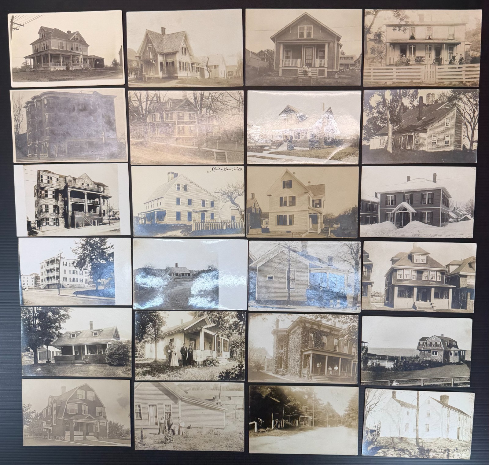 Antique RPPC Houses Real Photo Postcards Homes Lot Buildings Architecture c1910s Antique RPPC Houses Real Photo Postcards Homes Lot Buildings Architecture c1910s