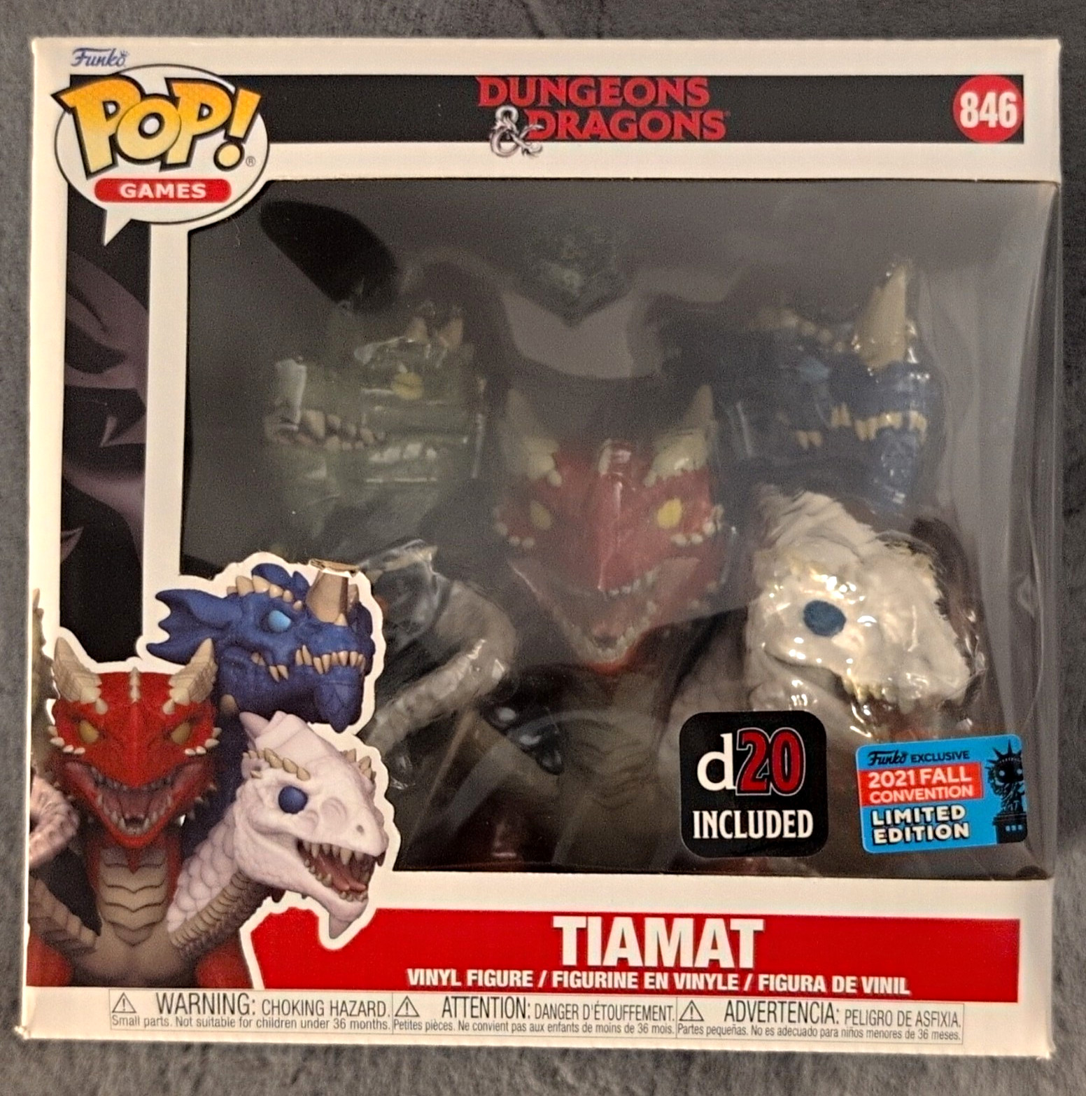 Funko Pop Tiamat #846 Vinyl Figure w/ d20 2021 Fall Con LE Funko Pop Tiamat #846 Vinyl Figure w/ d20 2021 Fall Con LE
