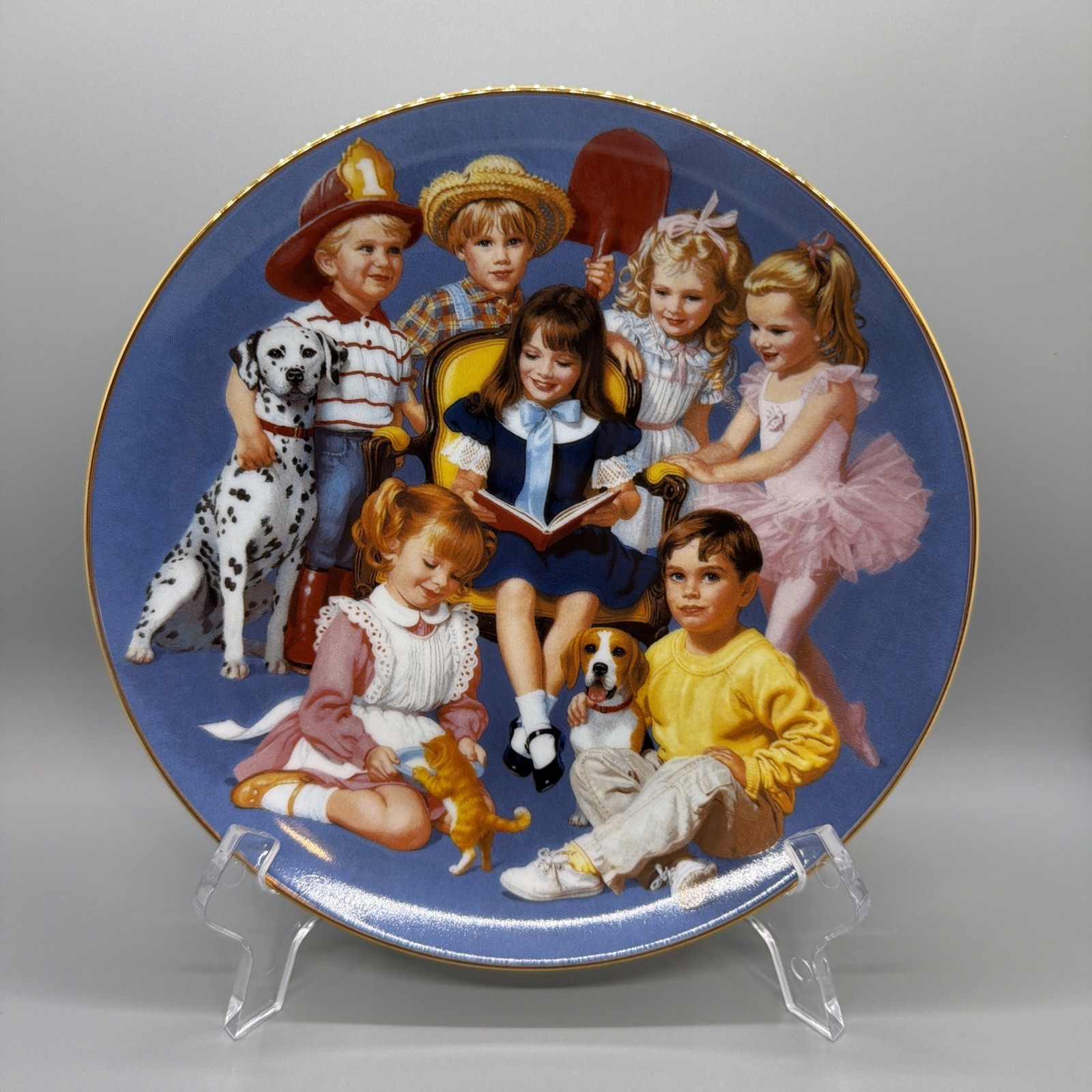 Vintage 1991 Danbury Mint "Come Gather Round" Collectors Plate Vintage 1991 Danbury Mint "Come Gather Round" Collectors Plate