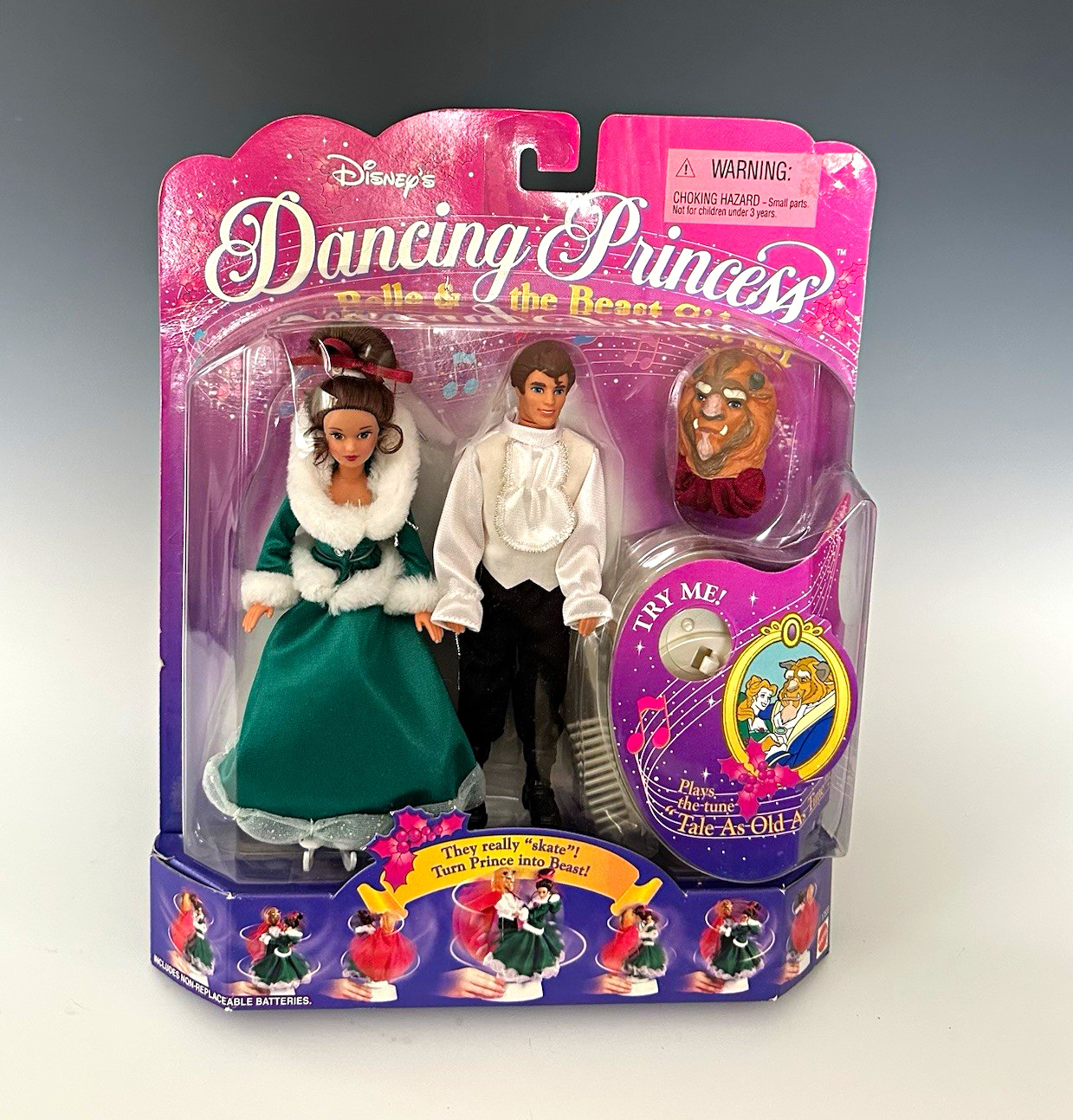 Mattel Disney Dancing Princesses Belle & Beast Gift Set 8" 1997 Mattel Disney Dancing Princesses Belle & Beast Gift Set 8" 1997