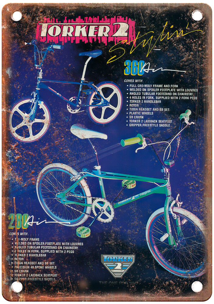 Old School BMX 1987 TORKER Vintage Magazine Ad Reproduction Metal Sign B1454 Old School BMX 1987 TORKER Vintage Magazine Ad Reproduction Metal Sign B1454