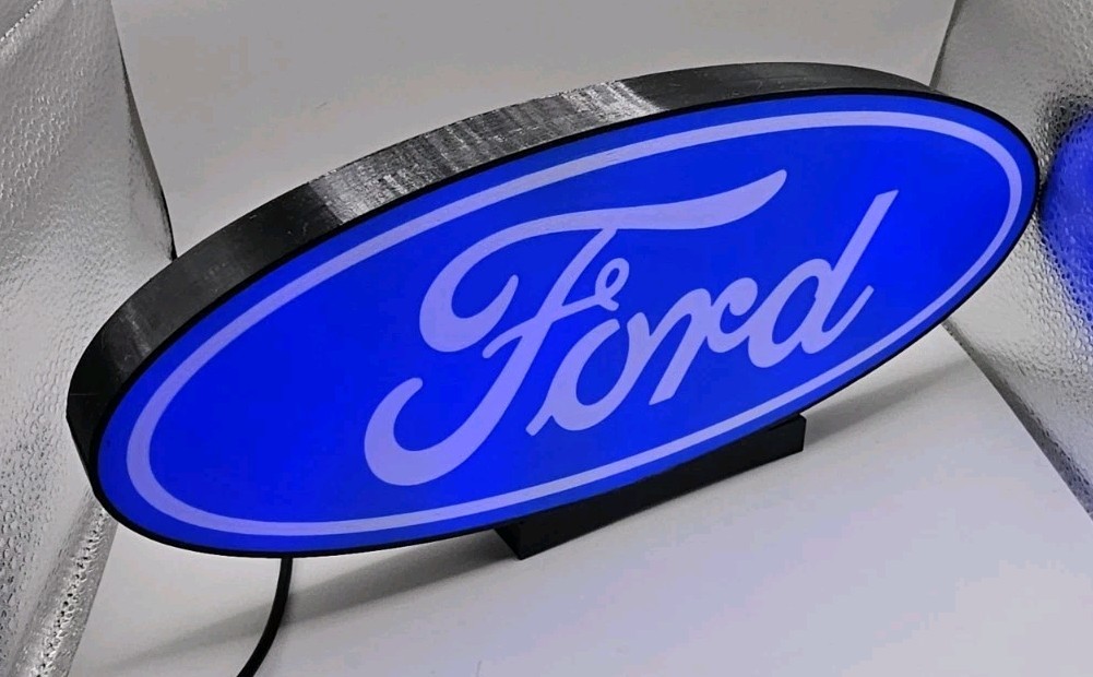Ford Light Sign Decor Man Cave Desk LED Lightbox USB Powered shop 12" x 4.5" Ford Light Sign Decor Man Cave Desk LED Lightbox USB Powered shop 12" x 4.5"
