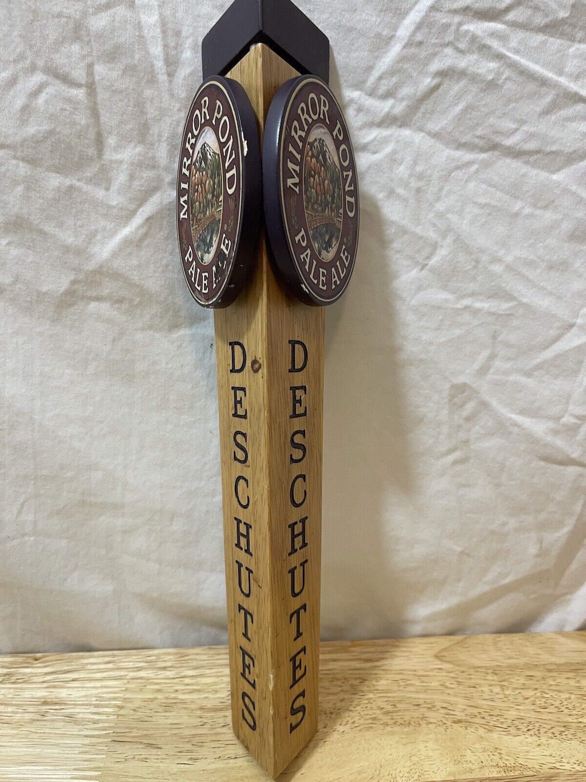 DESCHUTES MIRROR POND PALE ALE BEER TAP HANDLE 3 SIDED