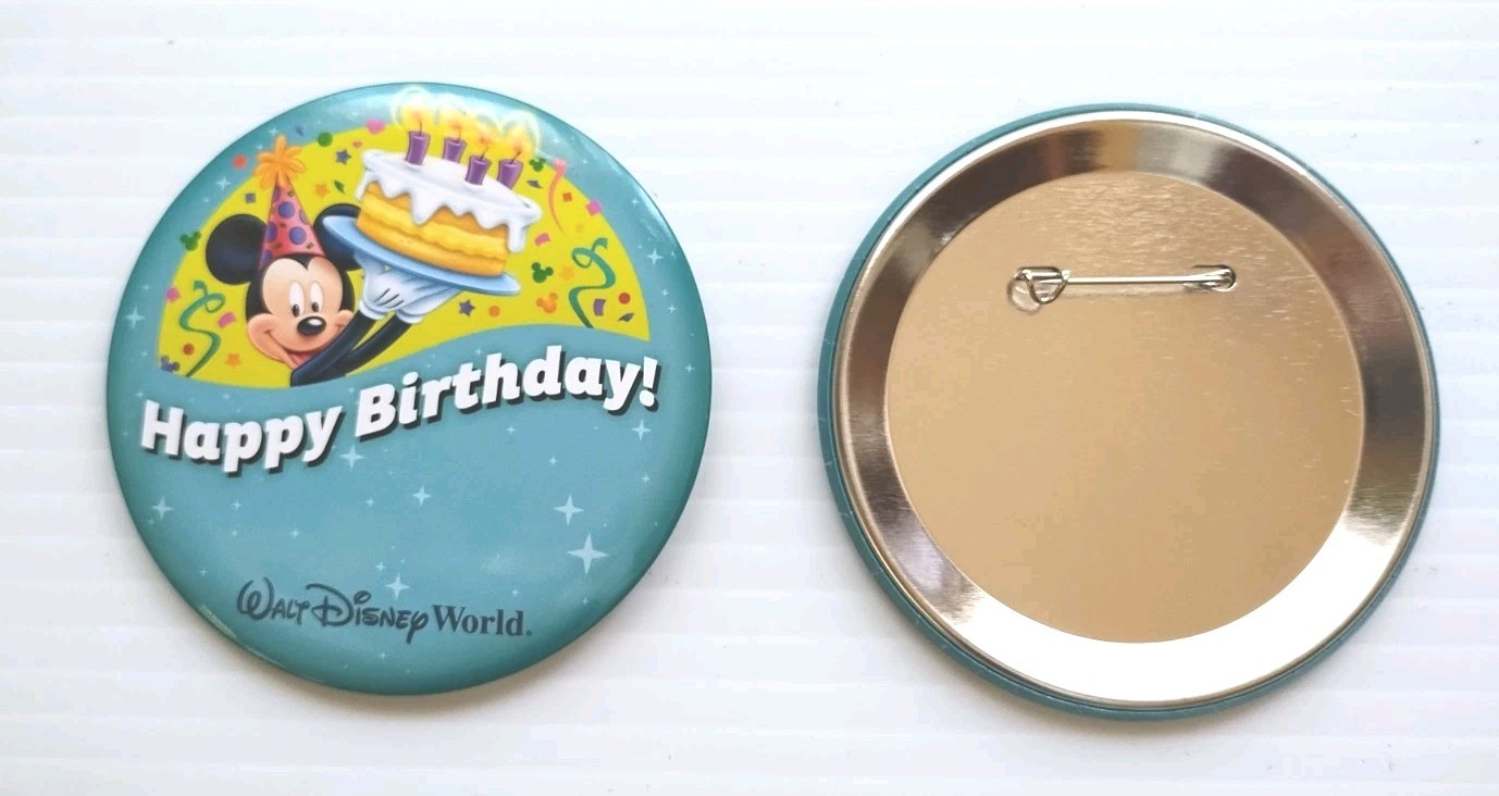 One 2025 Brand New Walt Disney World "Happy Birthday" Big Pin. Size 3" inches One 2025 Brand New Walt Disney World "Happy Birthday" Big Pin. Size 3" inches