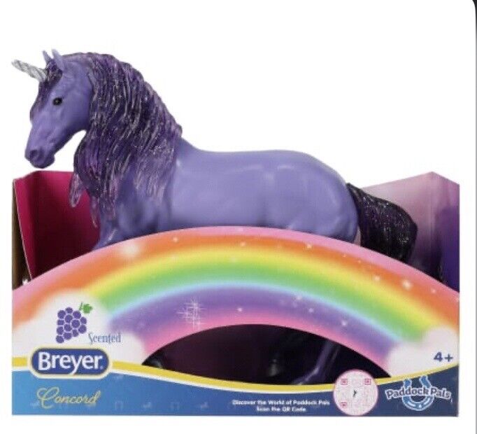 Breyer® Paddock Pals SCENTED toy unicorn figure (8 x 6 inch) - “Concord”