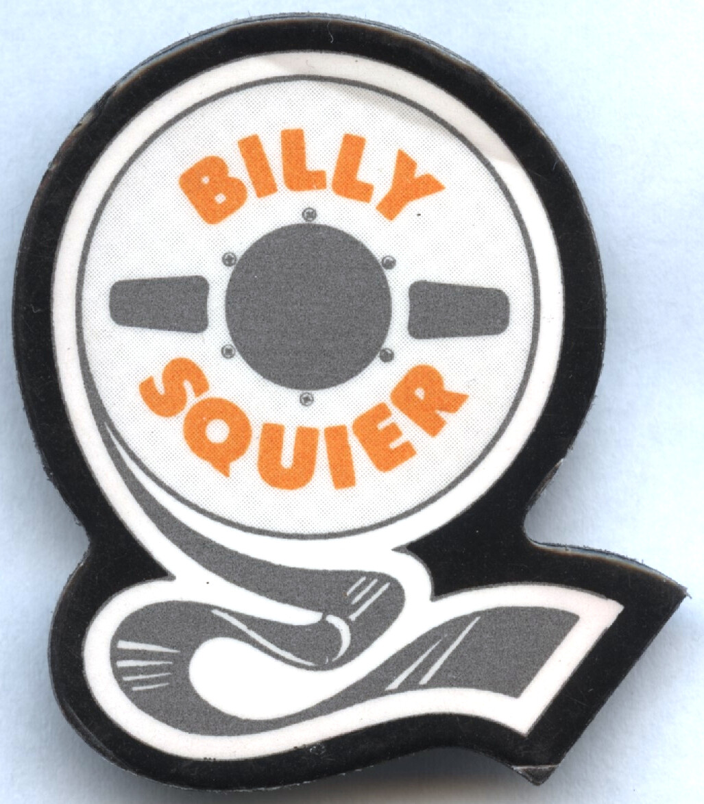 Billy Squier Drums -  Badge / Pin - Rare - Vintage - Late 70's