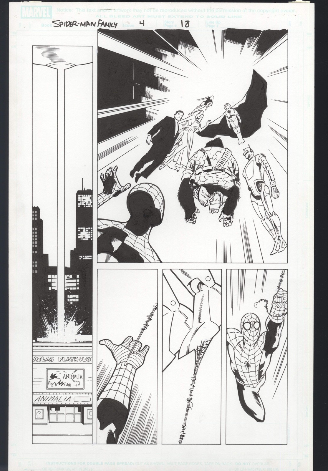 Spider-Man Family #4 Pg 18 Original Art Leonard Kirk Spider-Man Agents Atlas Spider-Man Family #4 Pg 18 Original Art Leonard Kirk Spider-Man Agents Atlas