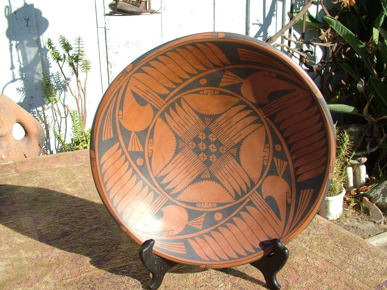 ANTIQUE NATIVE AMERICAN OSCAR G. QUIZADO HOPI? BLACK ON RED POLYCHROME BOWL ANTIQUE NATIVE AMERICAN OSCAR G. QUIZADO HOPI? BLACK ON RED POLYCHROME BOWL