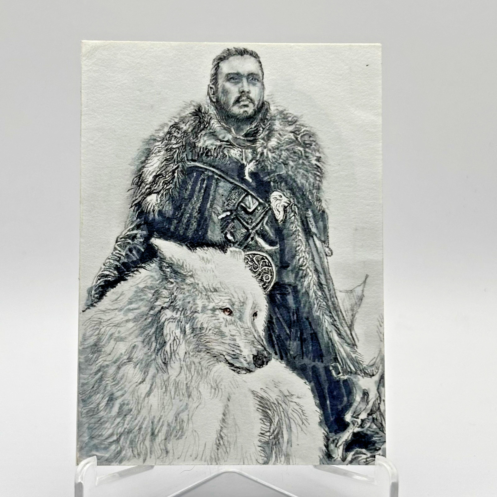 Game of Thrones Jon Snow Artist Hand Drawn Auto Sketch Card 1/1 - GGC Studio Game of Thrones Jon Snow Artist Hand Drawn Auto Sketch Card 1/1 - GGC Studio