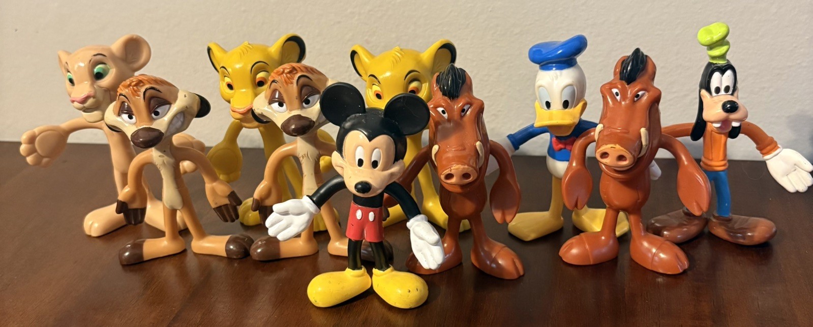 Walt Disney World Resort Lot of 4" Bendable Poseable Figure Toy Mickey Lion King