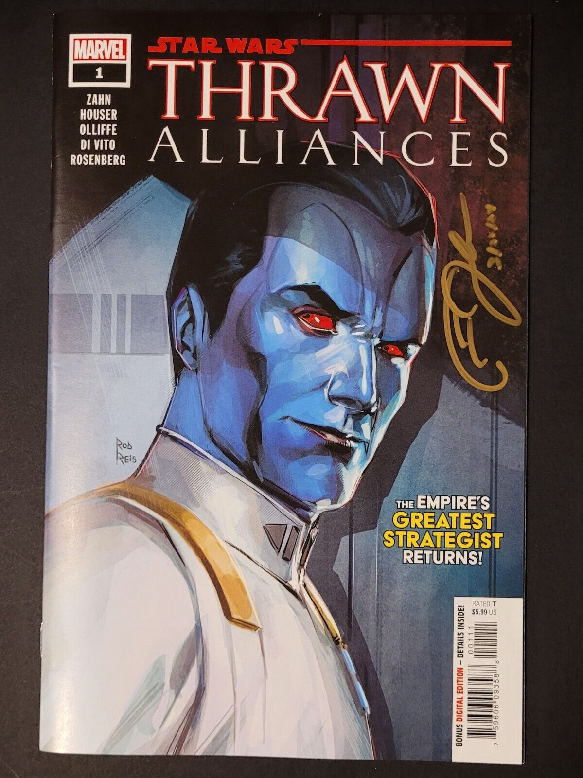 Star Wars: Thrawn Alliances #1 Cover A *SIGNED* by Timothy ZAHN 2024