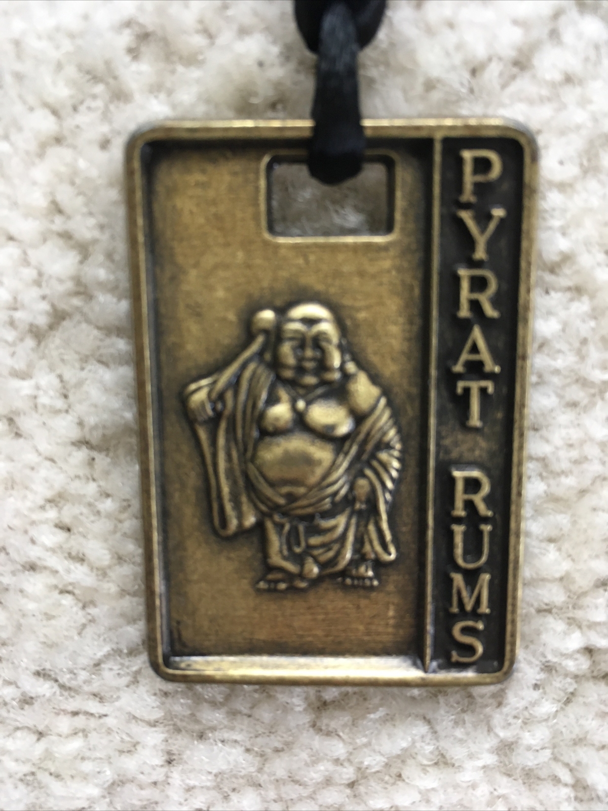 PYRAT RUMS--HOTI-SAINT OF BARTENDERS ANTIQUE BRONZE RECTANGLE MEDALLION EUC PYRAT RUMS--HOTI-SAINT OF BARTENDERS ANTIQUE BRONZE RECTANGLE MEDALLION EUC