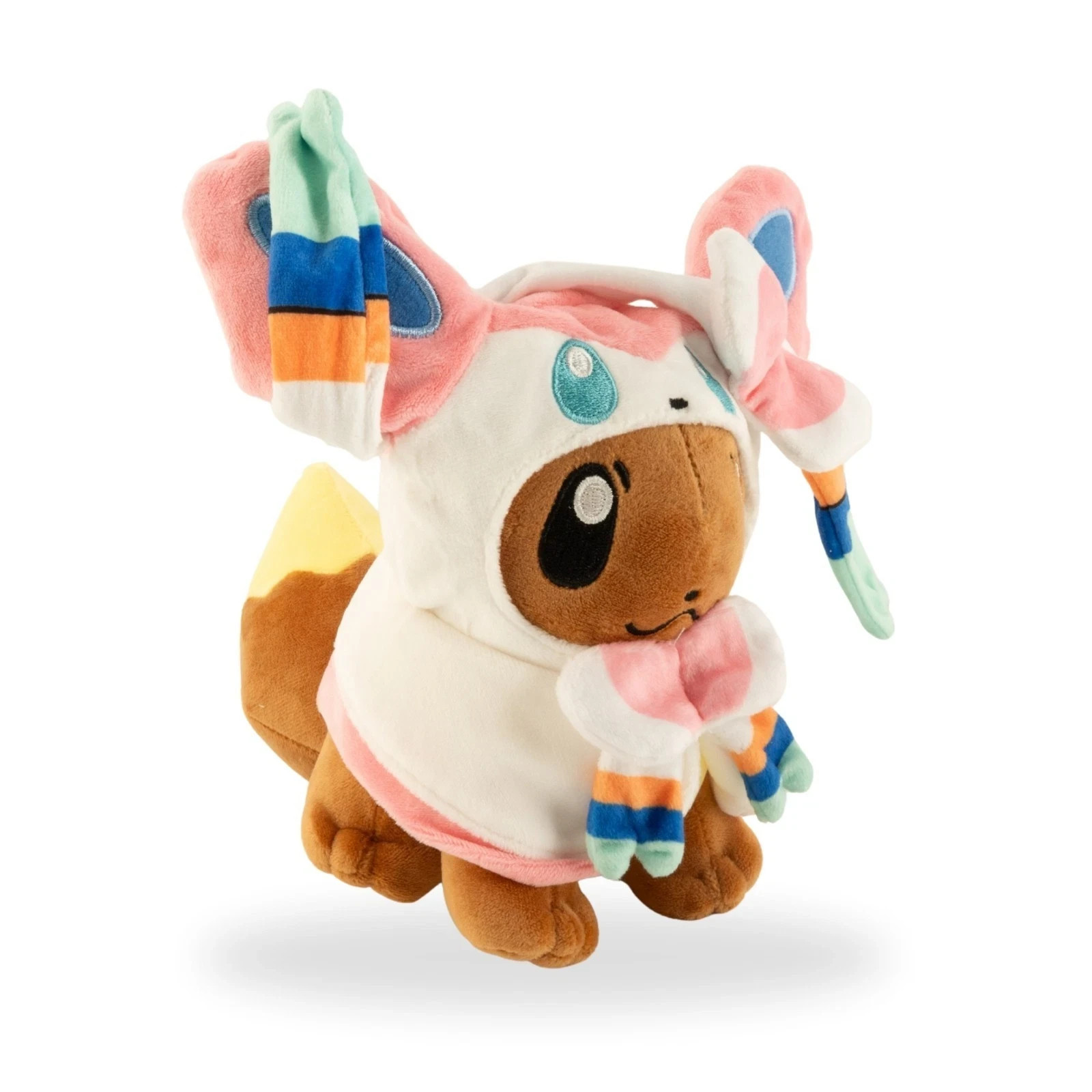 Pokémon Eevee Sylveon Poncho Plush Toy 9" Fairy Cosplay Hoodie Eeveelution Pokémon Eevee Sylveon Poncho Plush Toy 9" Fairy Cosplay Hoodie Eeveelution