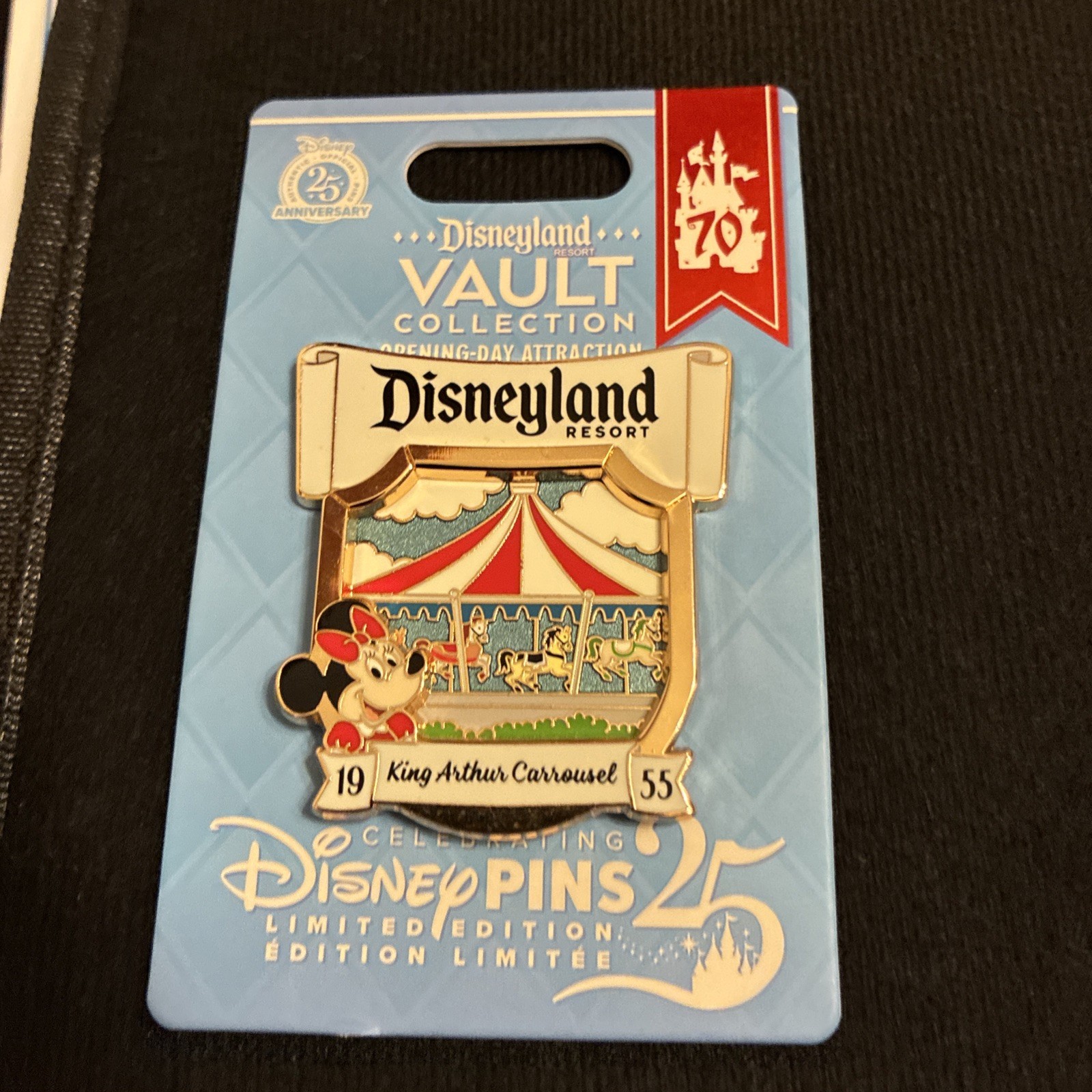 DLR Minnie King Arthur Carousel 1955 Opening Day Attraction Vault Disney Pin DLR Minnie King Arthur Carousel 1955 Opening Day Attraction Vault Disney Pin