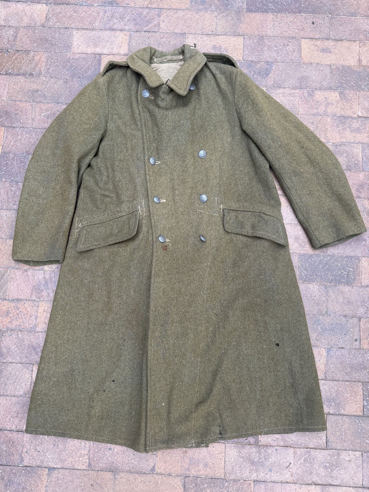 1948 British Army 1940 Pattern Dismounted Wool Greatcoat Size 8 Military 1948 British Army 1940 Pattern Dismounted Wool Greatcoat Size 8 Military