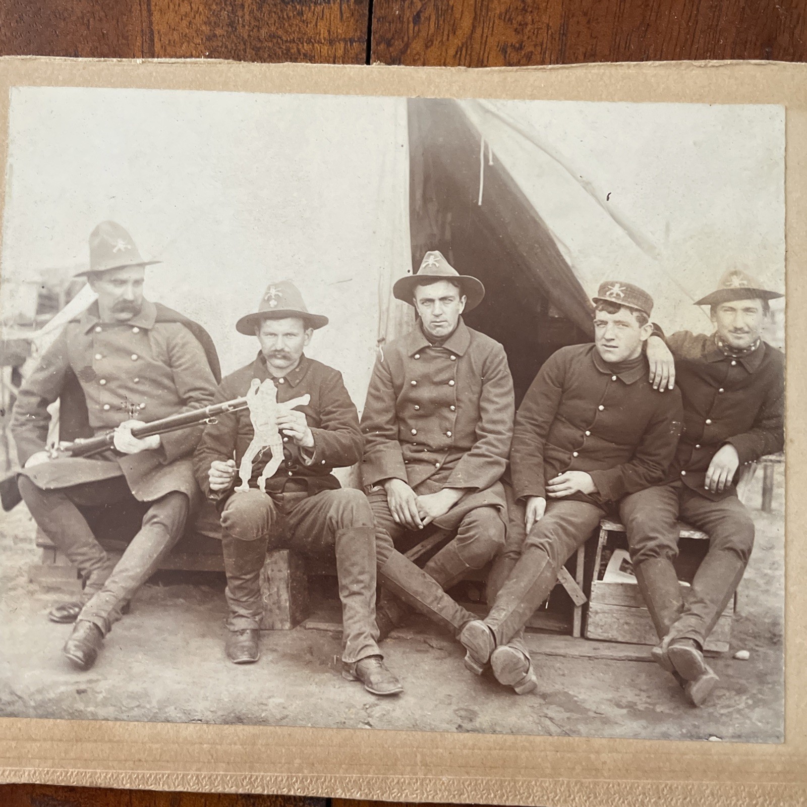 Original Spanish-American War 8th Infantry Photo Tent Rifle Puppet Original Spanish-American War 8th Infantry Photo Tent Rifle Puppet