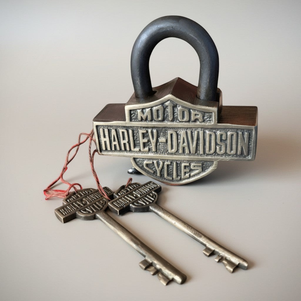 Vintage Motorcycles 1903 Solid Brass Lock with Keys