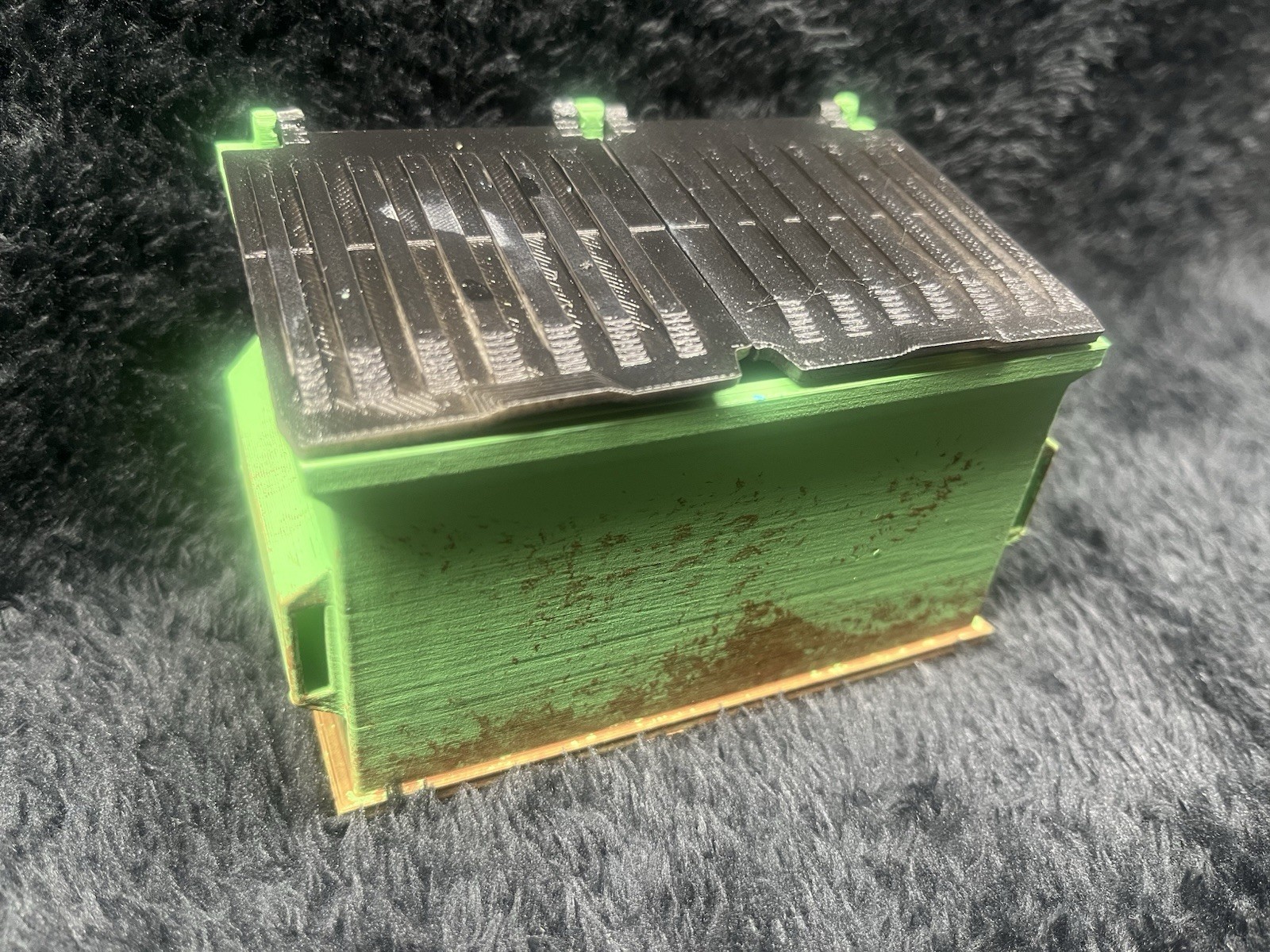Dumpster - Miniature Hand Painted (4x2.75”) - Desktop Art Rust Look Dumpster - Miniature Hand Painted (4x2.75”) - Desktop Art Rust Look