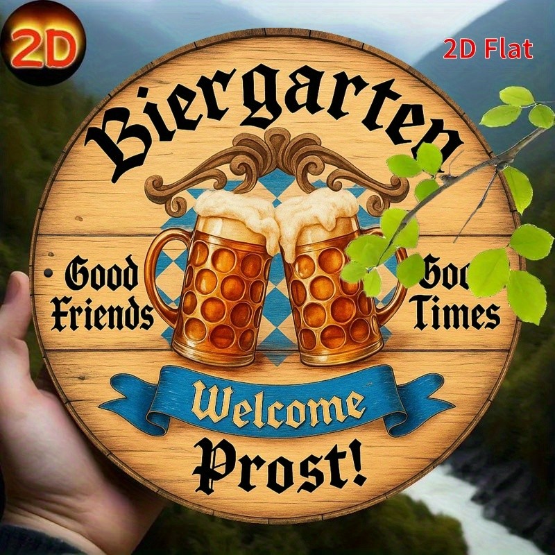 Vintage Welcome by German Beer Gardens Tin Metal Signs Home Décor 8x8 Vintage Welcome by German Beer Gardens Tin Metal Signs Home Décor 8x8