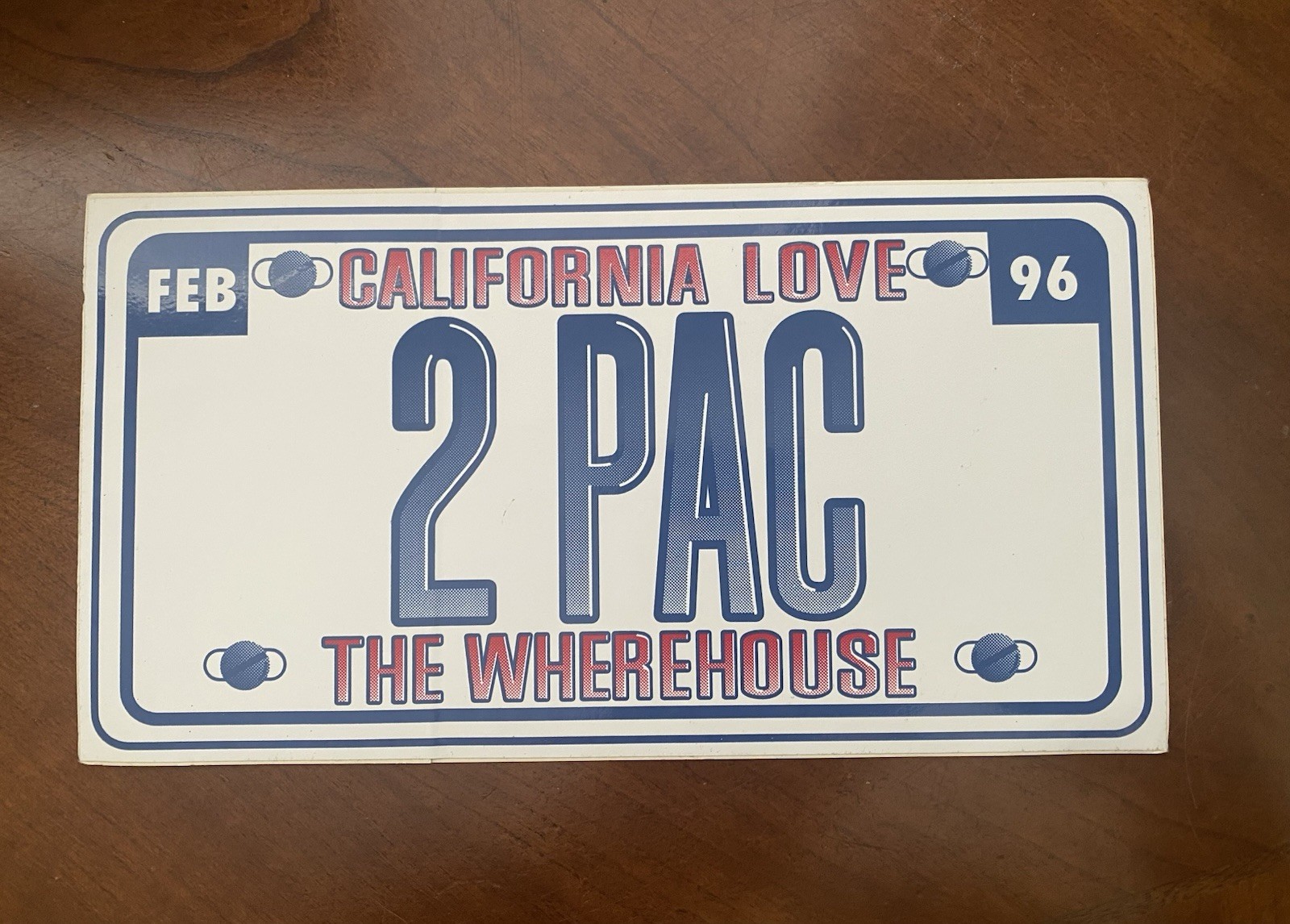 Vintage 1996 2PAC The Wherehouse Music Sticker Decal Vintage 1996 2PAC The Wherehouse Music Sticker Decal