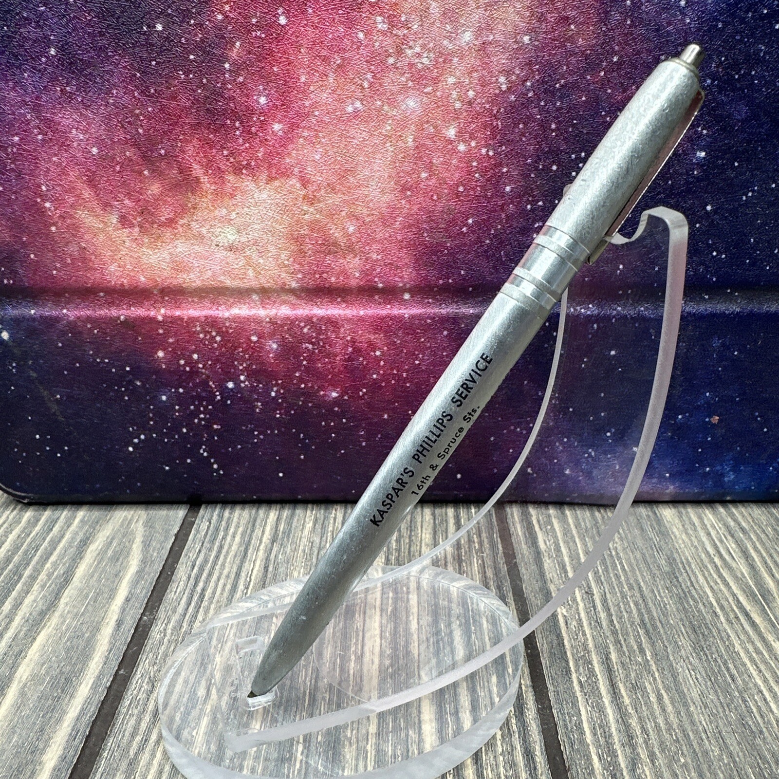 Vintage Kaspar's Phillips Service Silver Tone Rawlins WY Pen Advertisement Vintage Kaspar's Phillips Service Silver Tone Rawlins WY Pen Advertisement