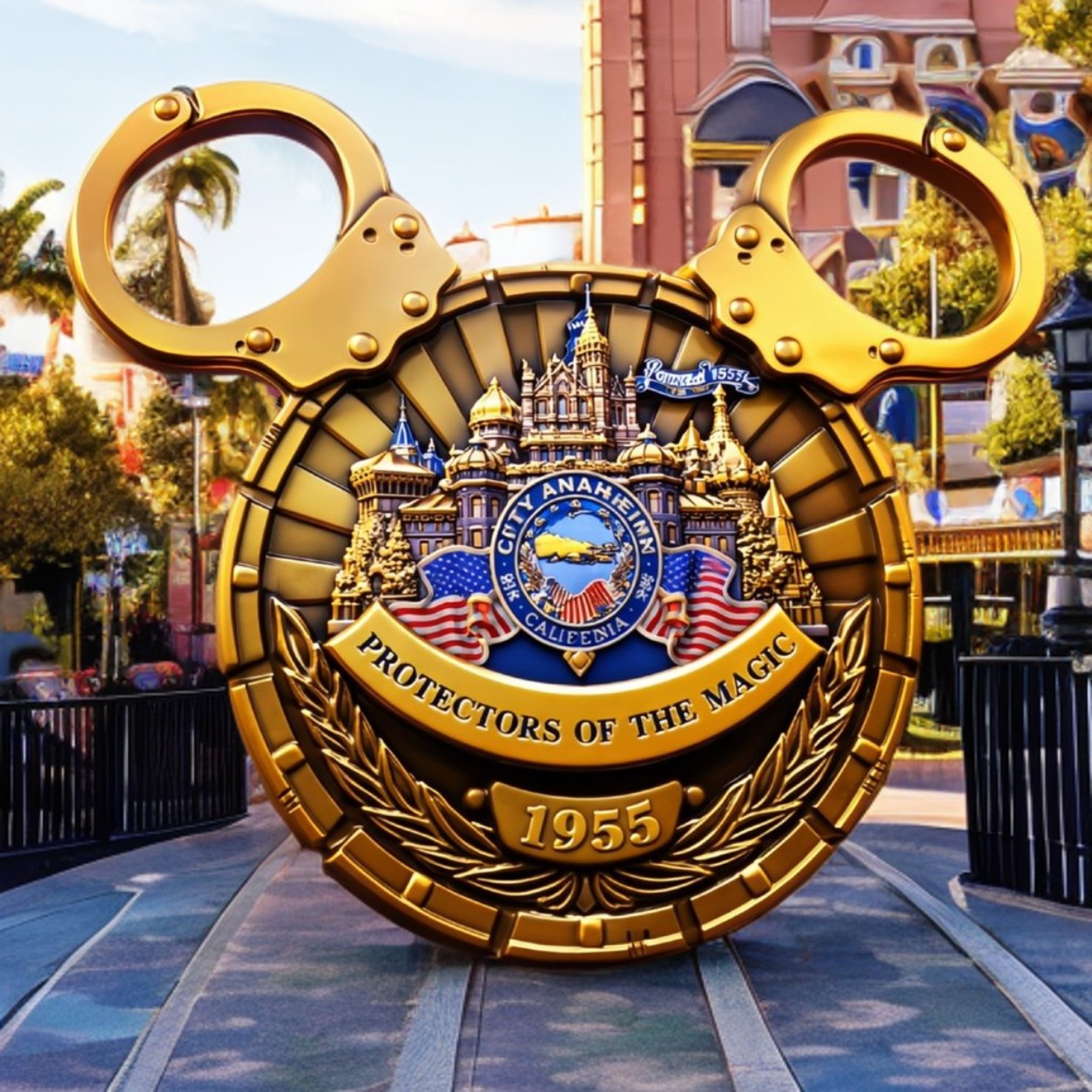 š„Gold Purple US Secret Service Disneyland Anaheim Office Mickey Challenge Coin š„Gold Purple US Secret Service Disneyland Anaheim Office Mickey Challenge Coin