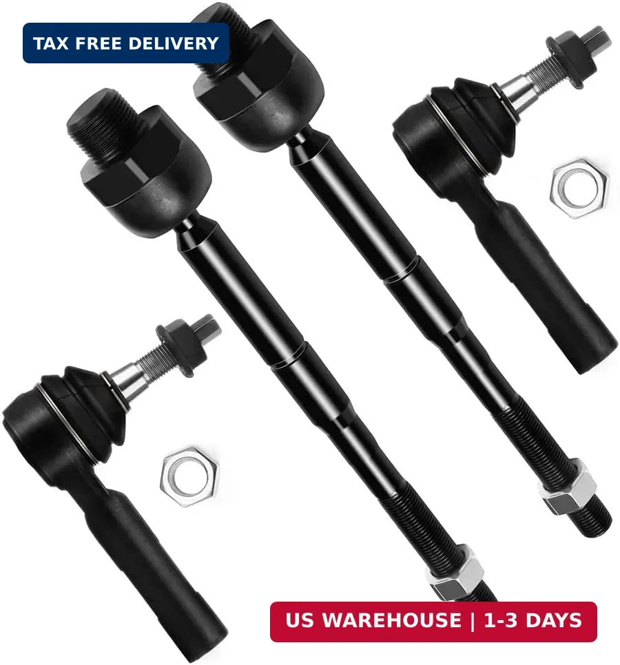 4pcs Front Suspension Kit Inner Outer Tie Rod End Fit 2005-2010 For Dodge Dakota 4pcs Front Suspension Kit Inner Outer Tie Rod End Fit 2005-2010 For Dodge Dakota