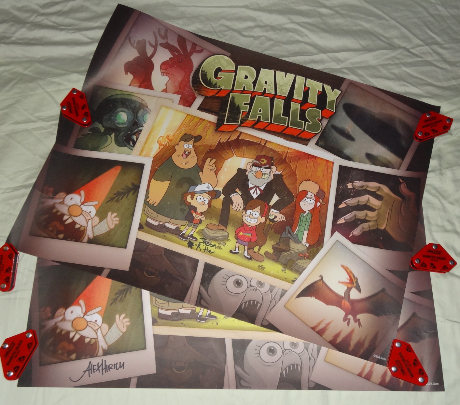 2 Autographed GRAVITY FALLS Lithographs 24" x 18" 2018 Jason Ritter Alex Hirsch 2 Autographed GRAVITY FALLS Lithographs 24" x 18" 2018 Jason Ritter Alex Hirsch