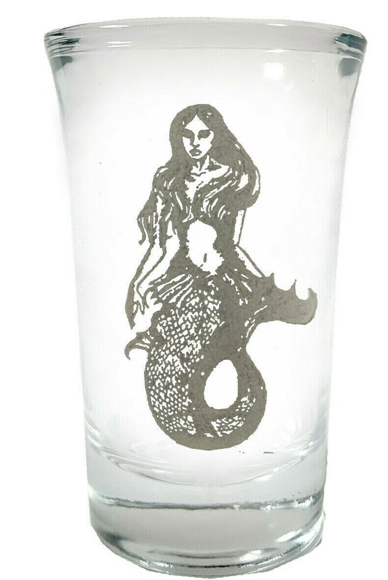 Mermaid Shot Glass- Free Personalized  Engraving, 1.5oz Shot Glass, Custom Gift
