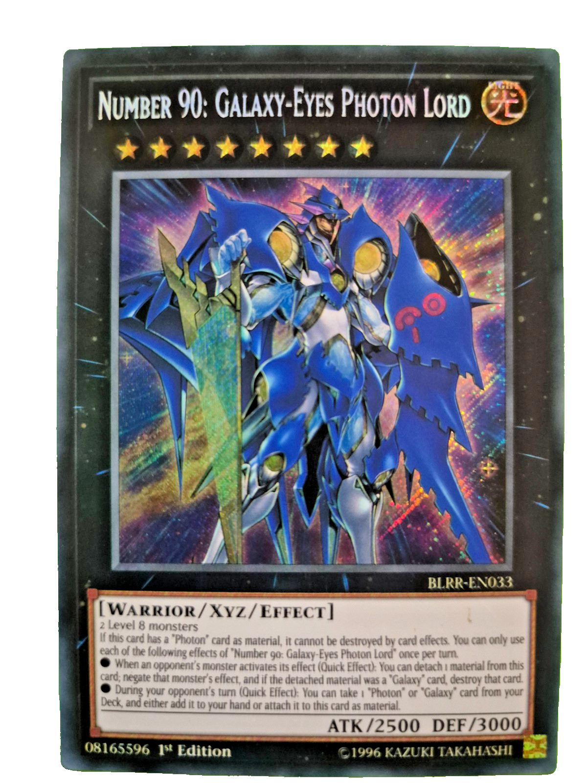 Yu-Gi-Oh Number 90: Galaxy-Eyes Photon Lord BLRR-EN033 Secret Rare 1st Ed NM